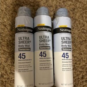 Neutrogena Ultra Sheer Body Mist SPF 45 3 Pack